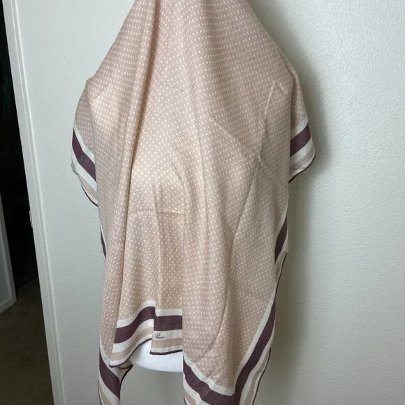 NWT Authentic Loro Piana Cashmere Silk Square Scarf Polka Dot - Picture 10 of 16